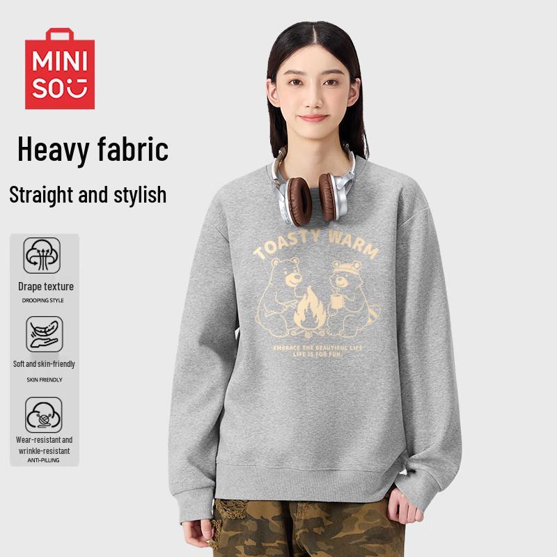 MINISO Unisex Casual Round Neck Sweatshirt