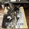 1PC Custom Name Donkey duo portrait Theme Floor Mat Ideal for Living Room, Game Rooms, Office, Bedroom,Floor Mat Playful Design