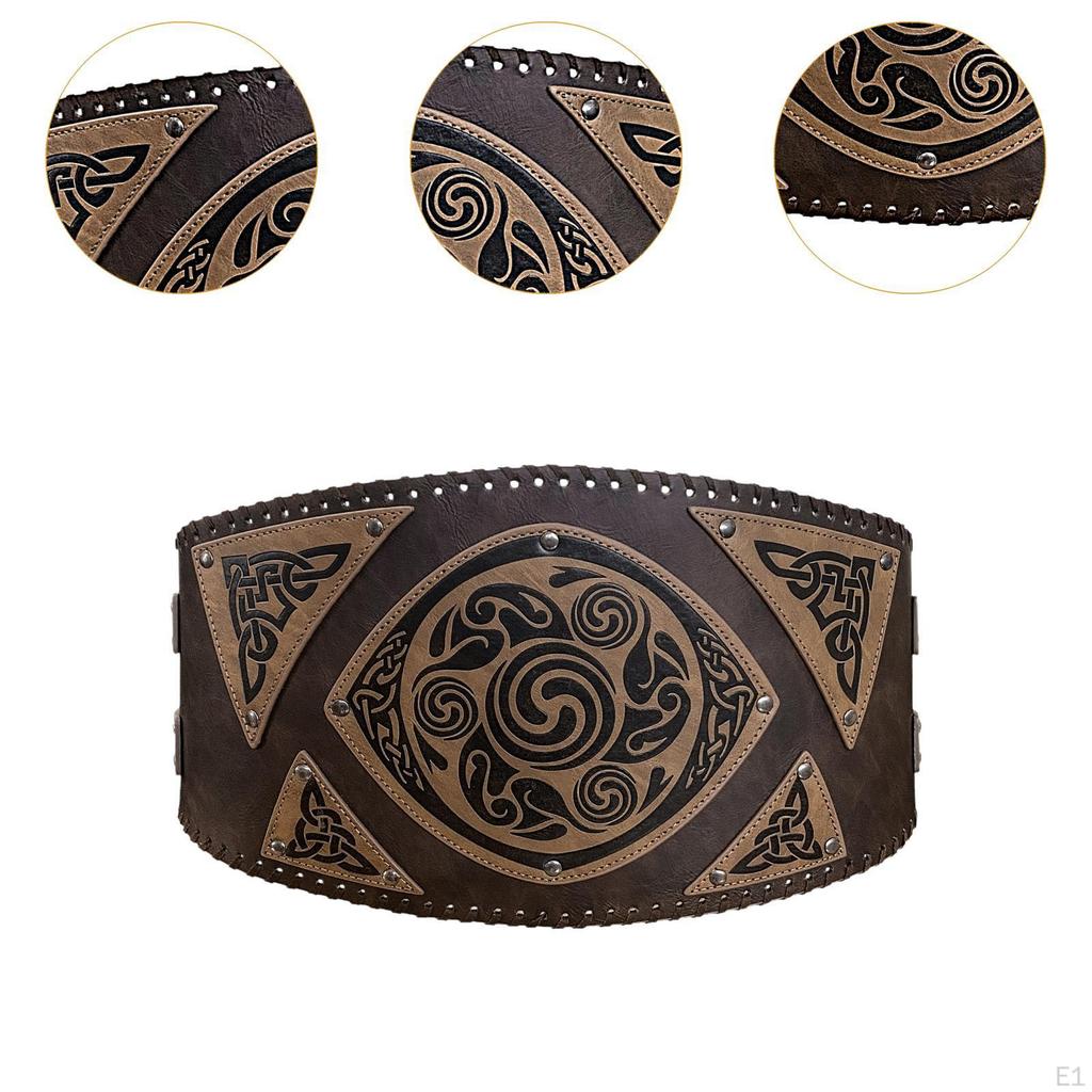 Centură Lată Medievală Design Vintage Accesoriu Costum Larp Recuzită Cosplay Piele PU