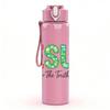 1PC Jesus Faith Three Words 750ml Color Plastic Sports Water Bottle Leakproof Flip Straw Lid Suitable for Sports Office Home Use