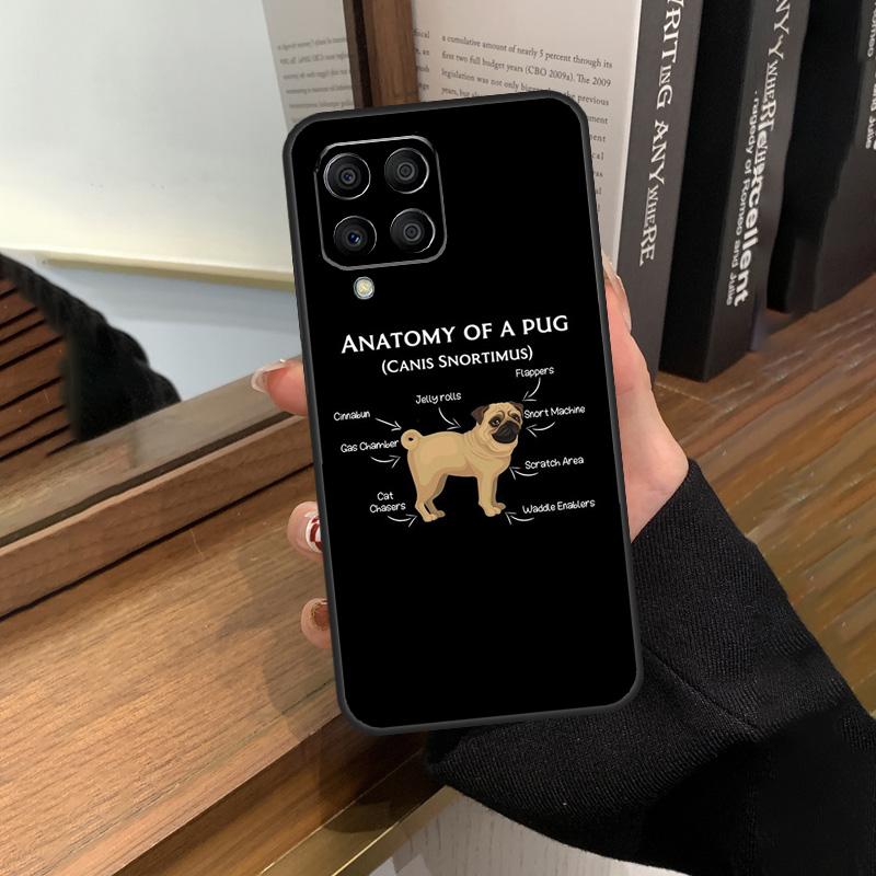 Cute Pug Dog Case For Samsung Galaxy M56 M06 M16 M36 M52 M32 M12 M54 M34 M14 M35 M55 M15 M11 M31 M13 M53