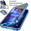 Klare 360° Vollschutz Metall Magnetisch Doppelseitig Glas Press Handyhülle für iPhone 17Air 16e 16 Pro Max 14 13 12 15 Pro Max Hülle