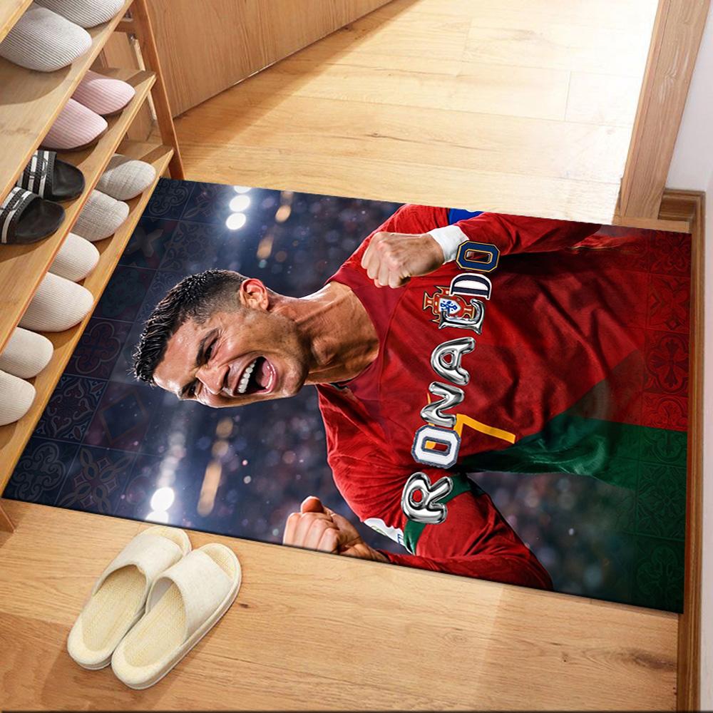 Cristiano Ronaldo 121 Teppich Büroteppich Design für Balkon Arbeitszimmer Eingangsbereich Außen rutschfester Teppich Anime Bürodekoration Geschenk für Festivals