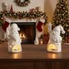 1D Printed Christmas Candle Holder Hollow Out Unpainted Gnome Shape Candle Holder Plastic Xmas Candle Stand