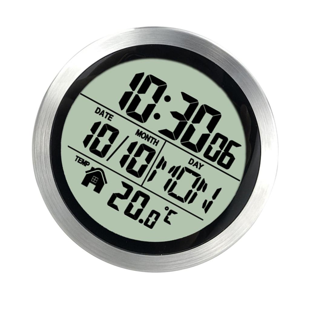 No Punching Suction Cup Clock Home Clock Waterproof Bathroom Washroom Clock Kitchen Clock LCD Digital Display Clock Temperature Detector