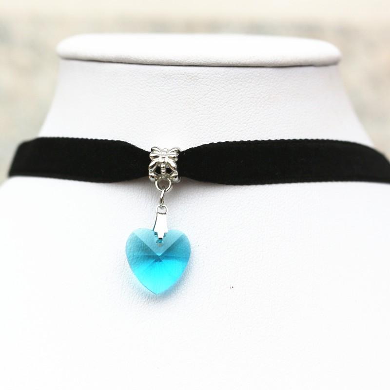 Gothic Lolita Punk Triangle Choker Necklace Black Velvet Steampunk Tattoo Necklaces Torques Jewellery Clavicle Colar Bijoux