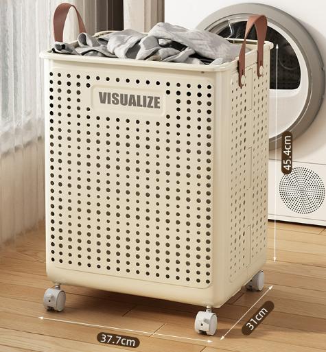 

Складные ящики для хранения игрушек, грязная складная корзина для хранения одежды, корзины для хранения белья с колесиками 50.5*30.5*37.5cm
