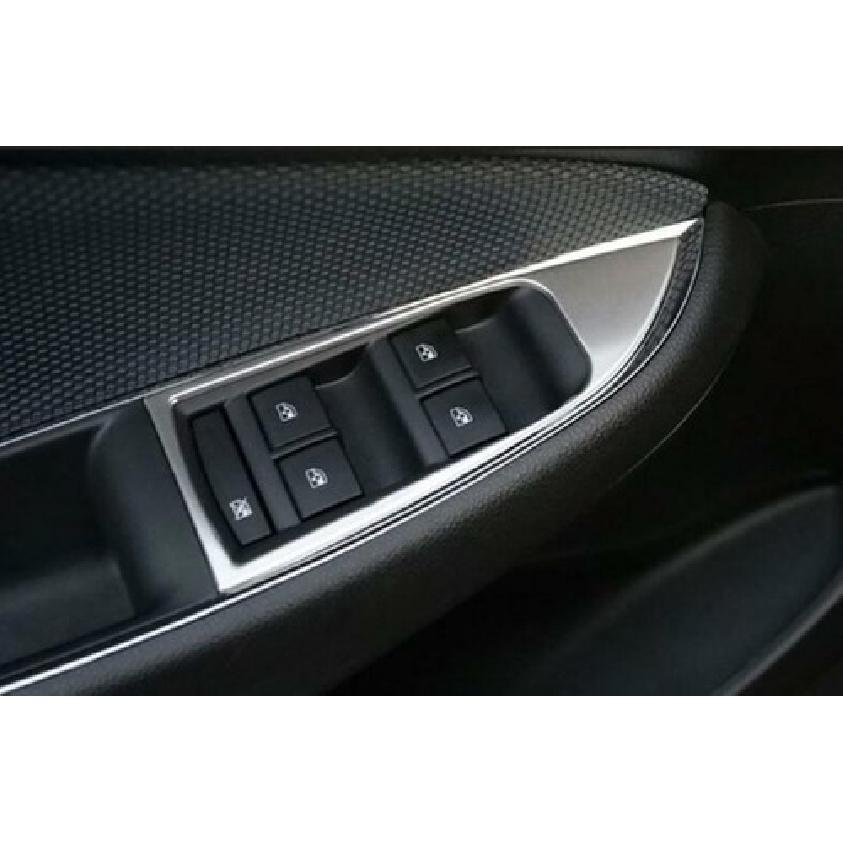 For Chevrolet Cruze 2016-19 Silver Steel Window Lift Panel Switch Frame Trim 4X