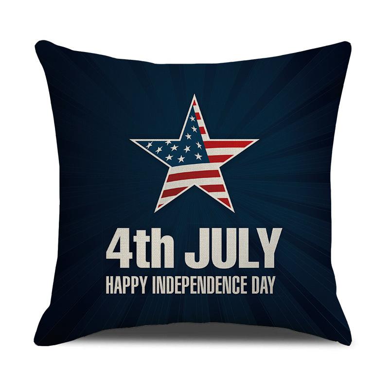 Linen Date Letter Flag Pillow Cover Car Pillow Office Nap Pillow