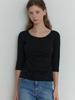Liel Hata 3/4 Sleeve T-Shirt (Black)