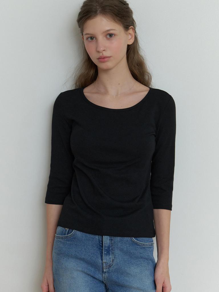 Liel Hata 3/4 Sleeve T-Shirt (Black)