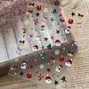 Cute Christmas Snowman Christmas Tree Santa Claus Nail Stickers Kawaii Art Stickers Diy New Year Accessories Manicure Decals