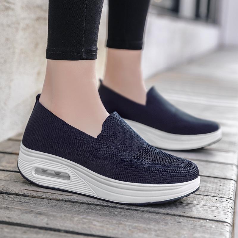 Low Cut Rubber Shoes For Women Slip On White Casual Walking Shoes Fashion Comfortable Shoes