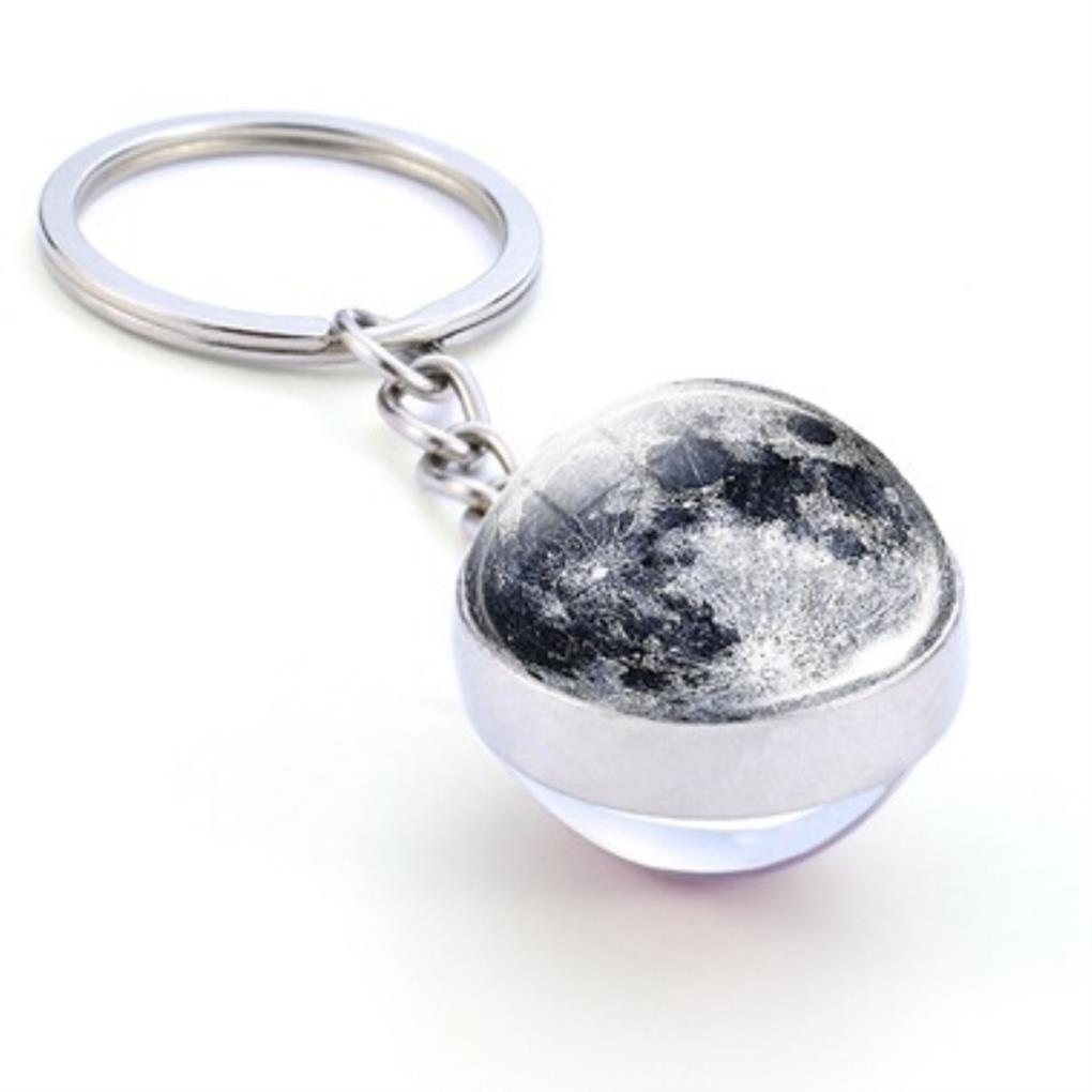 Planet Keychain Stylish Decorative Hanging Portable Luminous Glossy Round Exquisite Alloy Windshield Pendant Ornament