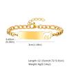 Vnox Braccialetti Personalizzati Per Bambina Anglea Farfalla Orso Targhetta Vuota Incisa Gioielli in Acciaio Inossidabile Catena Colore Oro
