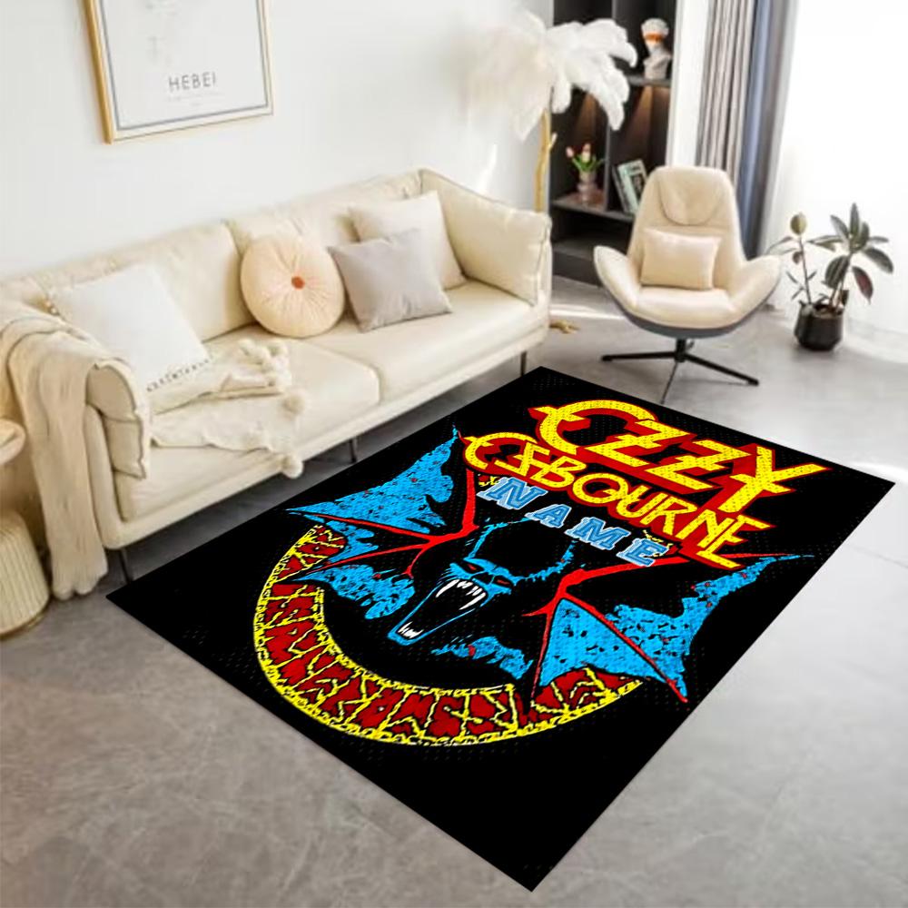 Ozzy Osbourne: Name Symbolism Personalized Text Floor Mat Suitable for Dormitory Decorate room Study room Playrooms Anti-slip Rug Anime Office Decor