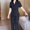 Mom Summer Short Sleeve Set Loose Two-Piece Set Middle-aged Elderly