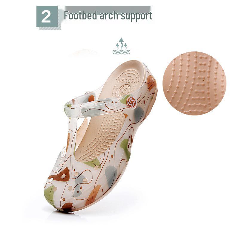 VEBLEN Women's Summer Flat Jelly Sandals - Beach & Outdoor Wedge Slippers