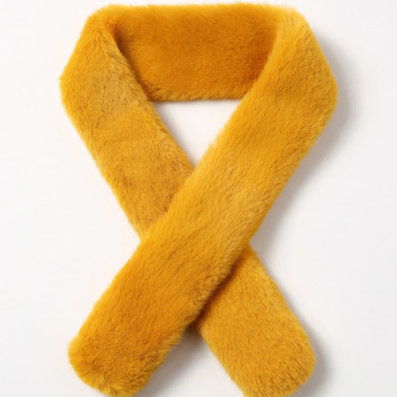 

LALA Fur Scarf Petite Yellow FREE