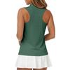 Womens Golf Shirt Sleeveless Zip Up  Shirts  Collared  Athletic Tank Top