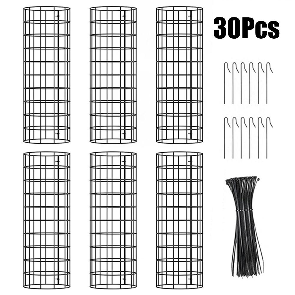6 Pk Tree Trunk Protector Enhanced Tree Trunk Protection Guards With Metal Stakes Easy-Installation Iron Tree Trunk Protector