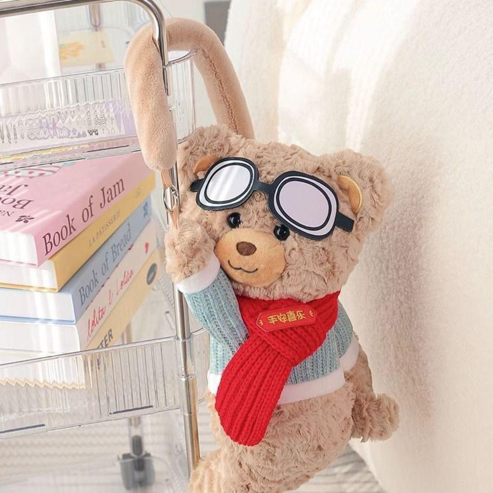 Bear Car Tissue Box Cartoon Armrest Box Paper Case Universal Hanging Tissue Box  Car Inner Decor