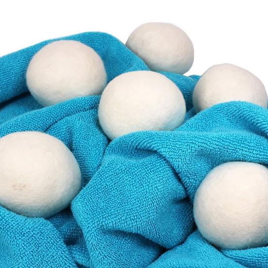 6/12Pcs Wool Dryer Balls 6/7/8CM 3 Sizes Organic Natural Fabric Softener Reduce Drying Time Hypoallergenic Reusable Hand-Felted Laundry Balls