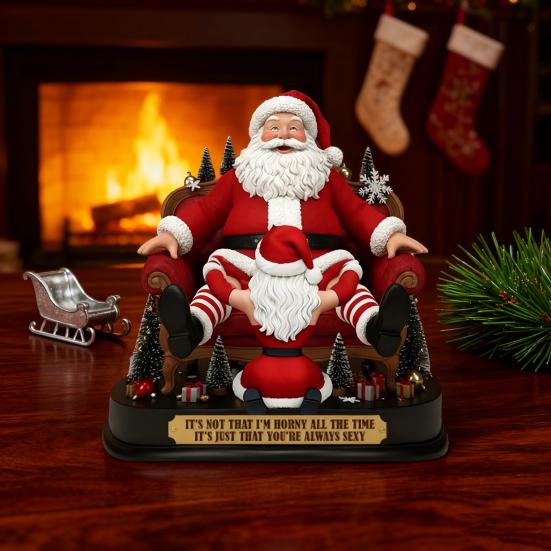 Weihnachtsmann Lustiges Paar Plakette Es ist nicht, dass ich geil bin Acryl Ornament Gag Geschenke