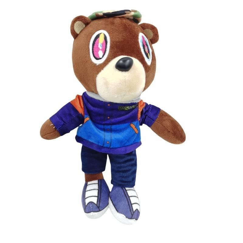 Adorable Kanye Teddy Bear Plush Toy Soft Crystal Velvet Stuffed Doll Collectible