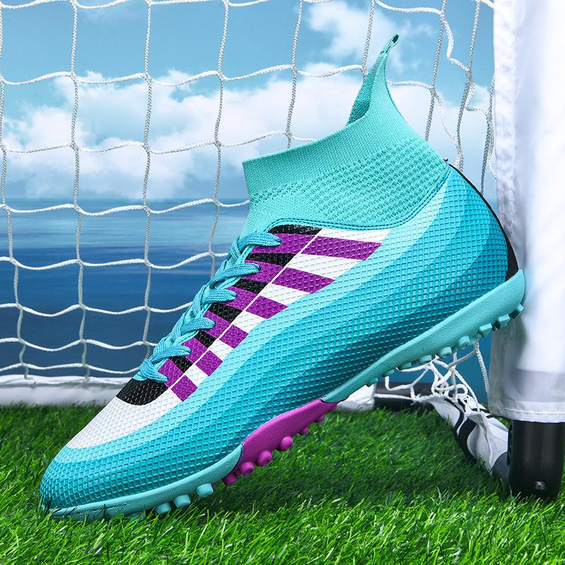 New football shoes men's and women's adult high-top long nails AG youth broken nails TF professional competition training shoes