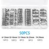50-Piece Adjustable Worm Gear Hose Clamps Set for Pipes
