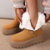 Platform Ankle Snow Boots Fur Warm Short Plush Women Shoes Trend  New Flats Chelsea Boots Designer Winter Casual Mujer Botas