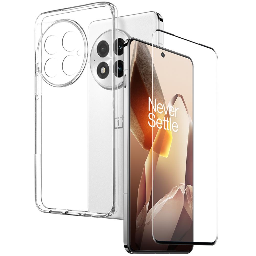 

NORTHJO For OnePlus 13 3D Curved Tempered Glass Screen Protector Phone Cover Anti-Scratch TPU Case A