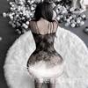 Sexy Lingerie Women's Mesh Uniform Seduction Sexy Hollow Suspenders One-piece Stockings