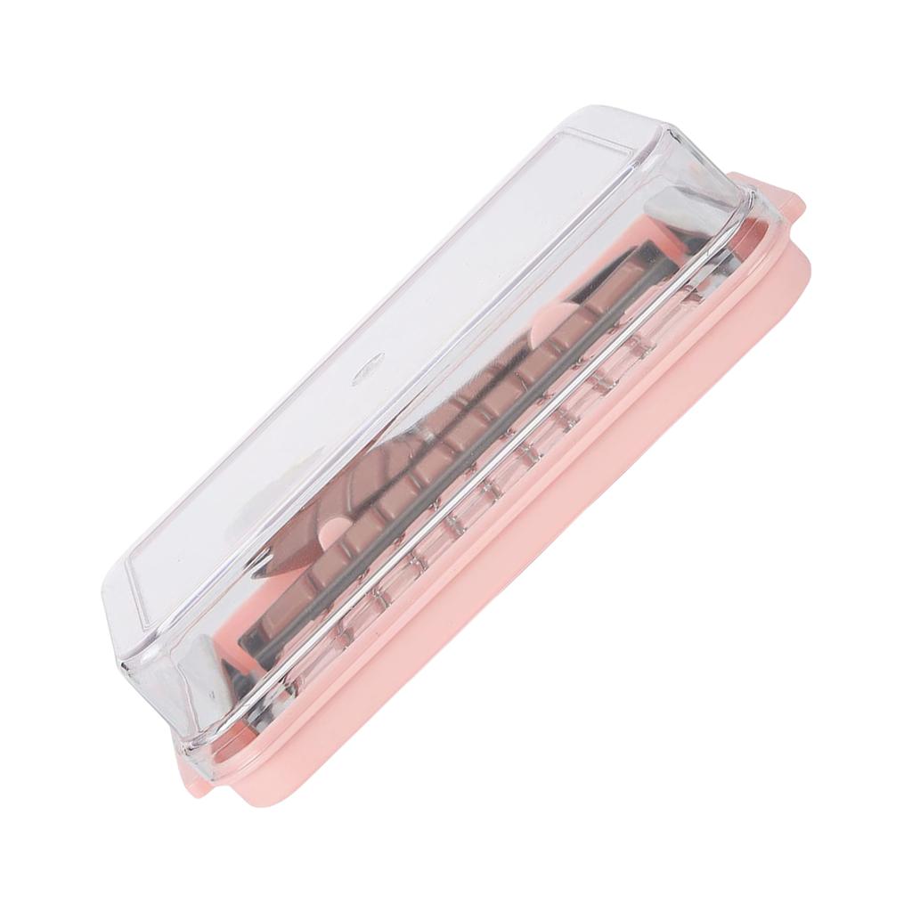 Miska na krájení másla s průhledným víkem a nerezovým kráječem, nádoba na skladování sýra do kuchyňské lednice