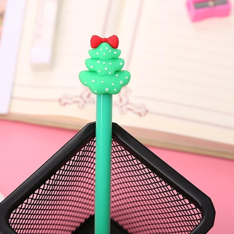 15Pcs Back to School Season Cute Reindeer Decorative Christmas Pen, Trendy Student Stationery with Adorable Reindeer Topper, Smooth Writing Daily Use