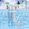Doppeldüsen-Pool-Wasserfall-Brunnen-Set PVC Leuchtet im Dunkeln Verstellbare Höhe Sprühbecken Spa Poolrand Dekorationen