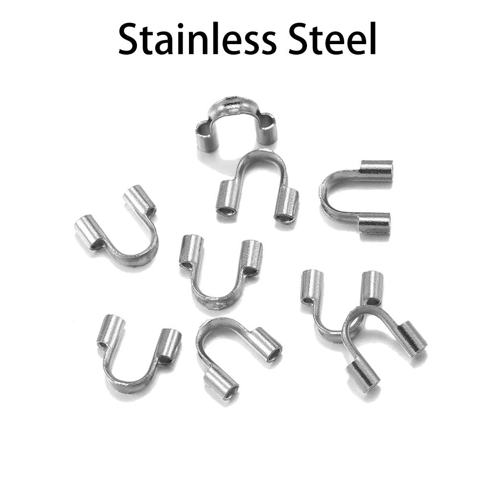 30 Stück 4,5x4mm Edelstahl Drahtschutz Drahtschutz Schlaufen U-förmig Für Schmuckherstellung DIY Zubehör Zubehör Großhandel