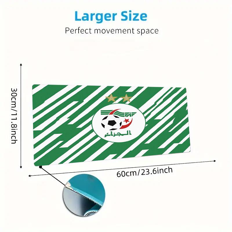 Algeria Football Color Mouse Pad Large Gaming Table Cushion Non-slip Laptop Tablet Big Mousepad XXL Mat Mini PC Playmat With Lock edge