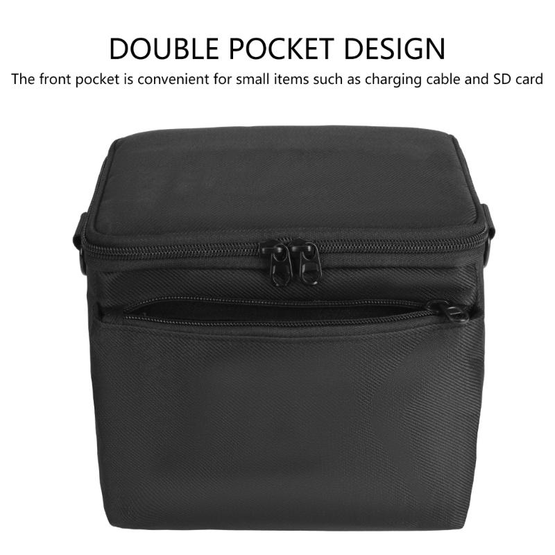 Travel Nylon Camera Carrying Case for Digital SLR Cameras with Plush Compartments Double Pockets and Shoulder Strap