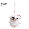 Cute Hanging Decoration Plush Sheep Doll Pendant for Bags And Keys Soft Curly Stuffed Animal Keychain Sweet Style Key Accessory with Bow Glasses
