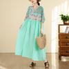 DIMANAF New 2026 Women Plus Size Summer Casual Long Dress Maxi Cotton Loose Oversize Beach Sundress Elegant Vintage Lady Print Floral