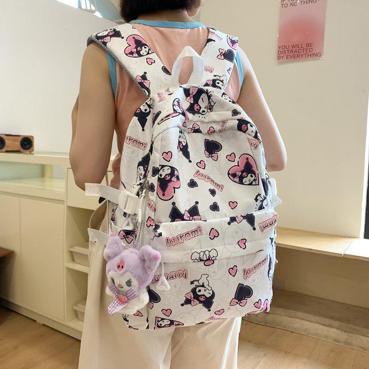 Hello Kitty Graffiti Backpack - Cute, Lightweight, Versatile, Large Capacity for Junior and High School Students