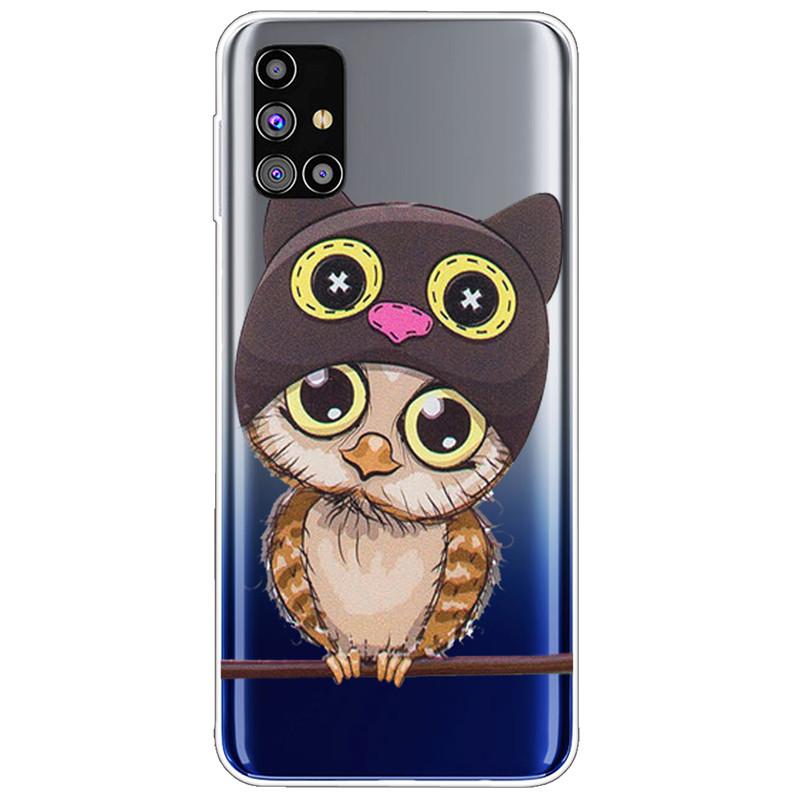Clear Soft Cover for Samsung A31 A41 A51 A71 Case TPU Transparent Lovely Fashion Cases for Galaxy A71 Silicone Bumper Cat