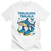 Male Tralalero Tralala Italian Brainrot Meme T Shirts Round Neck Short Sleeve 100 Cotton Tee Shirt Novelty Summer Tyle Clothing