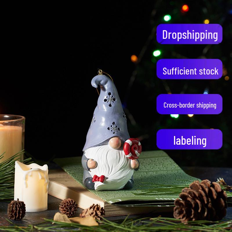 Elegantly Crafted Christmas Gnome Resin Ornaments