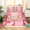 Cartoon Lovely Pig Duvet Cover Set Kawaii Animal Bedding Set King Microfiber Farmhouse Wildlife Theme Comforter Cover Pillowcase