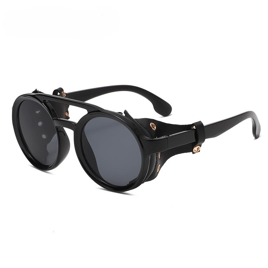 

Retro Punk Round Men s and Women s Sunglasses, Featuring A Minimalist Plastic Frame, Hiking Glasses, Cycling Glasses чорний