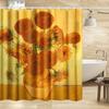Van Gogh Irises Shower Curtain Set with Hooks, Art Painting Bathroom Decor, Waterproof Fabric