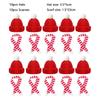 Mini Knitted Hat and Christmas Scarf Set Christmas Tree Decoration DIY Art Snowman Doll Christmas Decoration